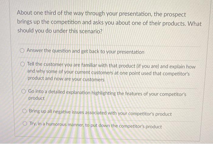 About one third of the way through your