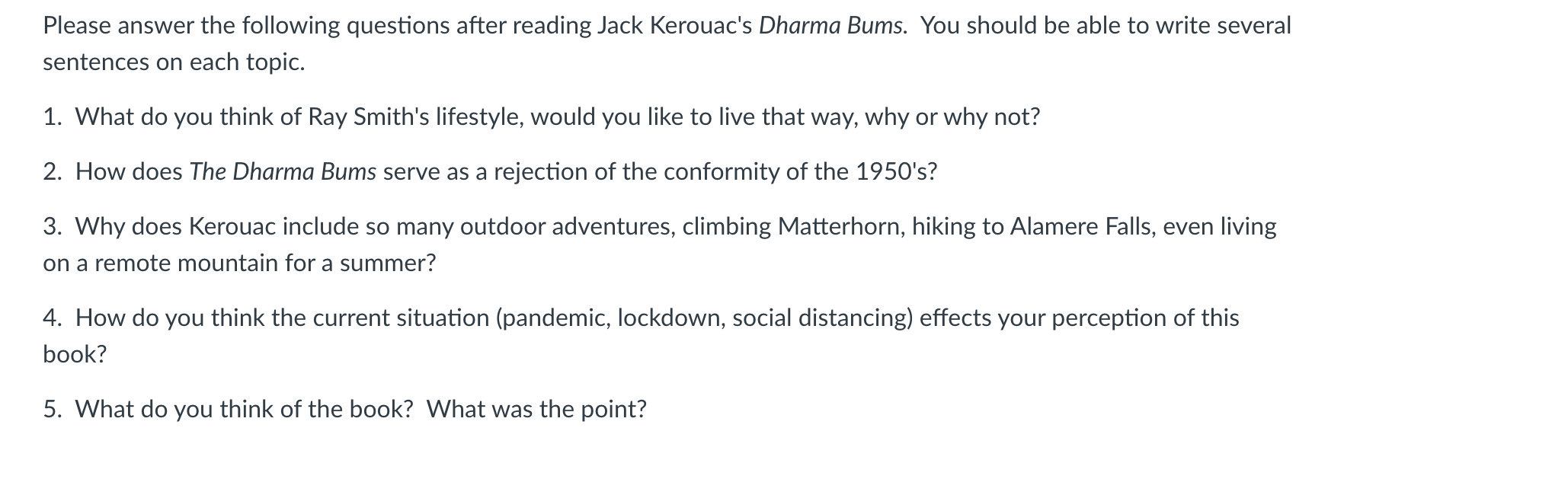 Please answer the following questions after