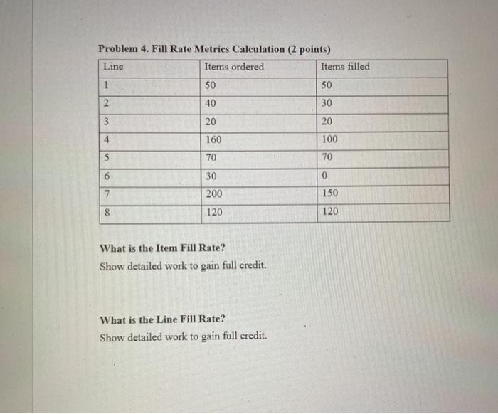 Problem 3. Warehouse Ownership (8 points) Please