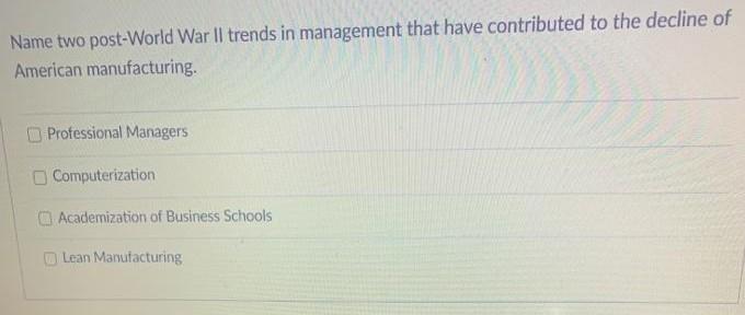 please do Asap I will upvote Name two post-World