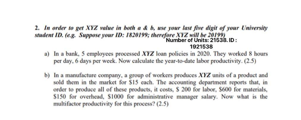 Please Note : Number of Units : 21538 2. In order