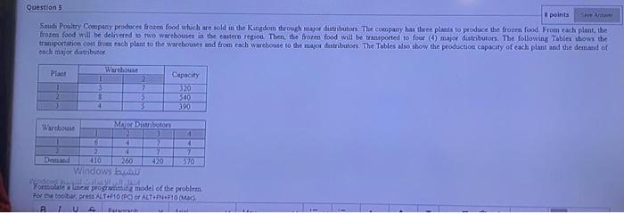 Questions points Saudi Poultry Company produces