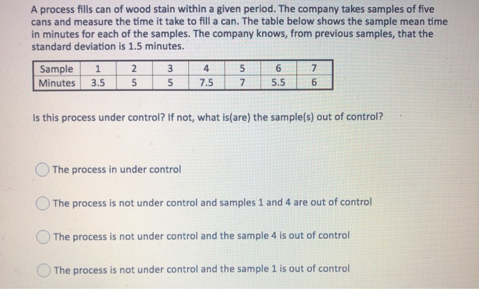 A process fills can of wood stain within a given