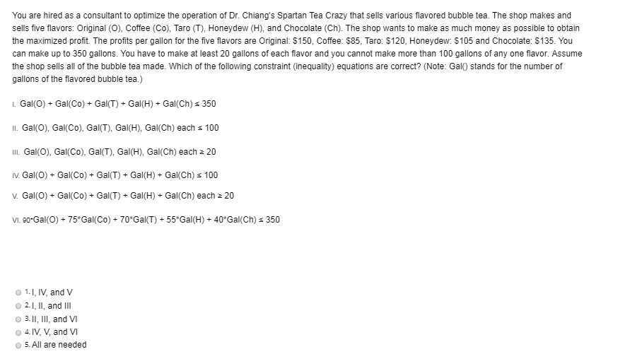 You are hired as a consultant to optimize the