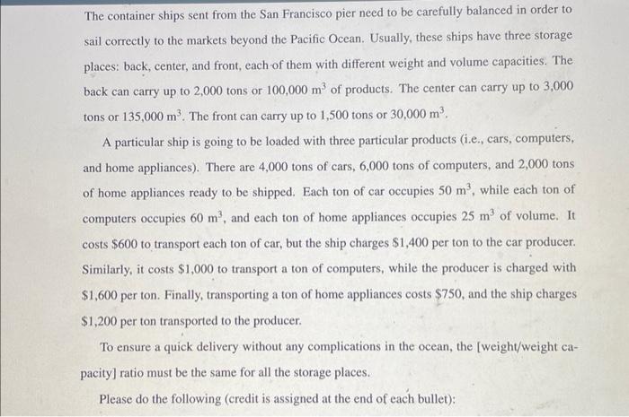 do #2 and #3 The container ships sent from the
