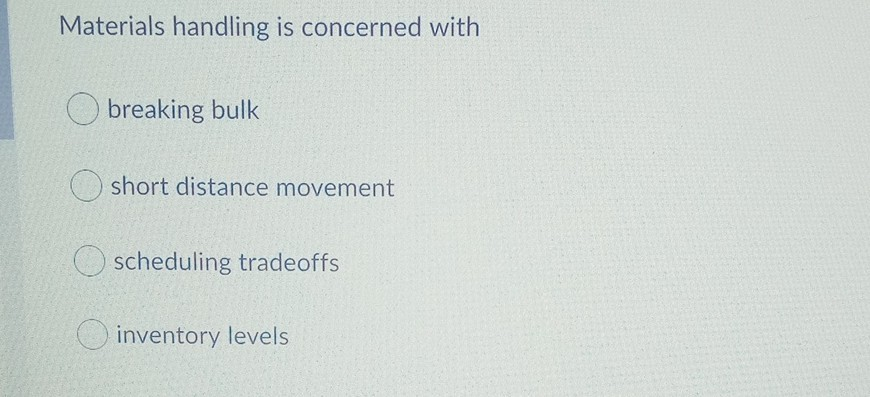 Which warehousing process seeks to avoid storage