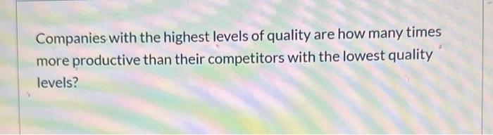 Operations managers must be able to anticipate