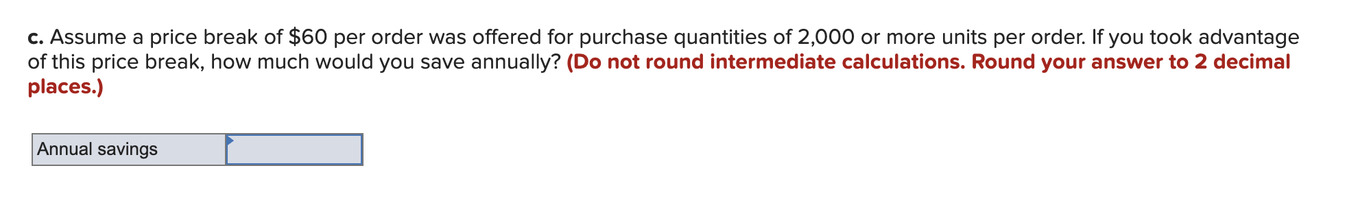 Given the following information, formulate an