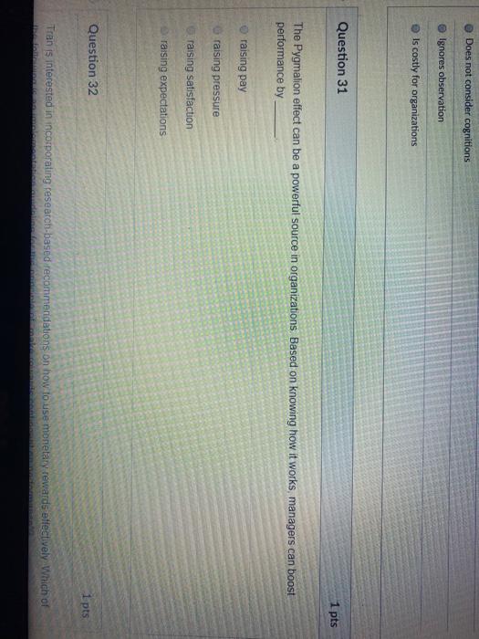 Does not consider cognitions Ignores observation