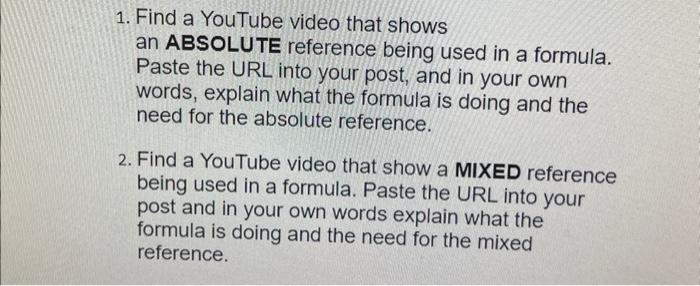 please choose one of the following 1. Find a