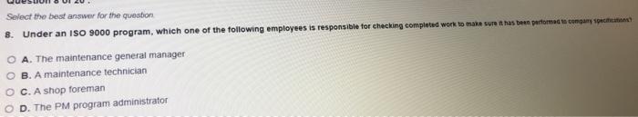 6. A combination of preventive maintenance and