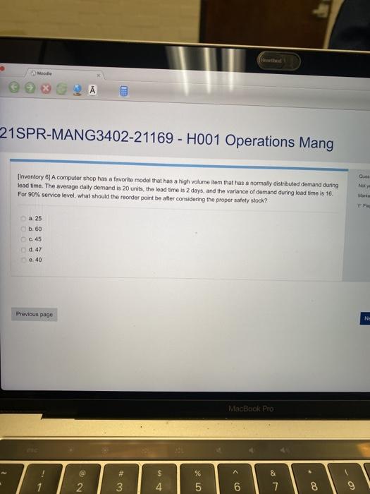 Moodle 21SPR-MANG3402-21169 - H001 Operations