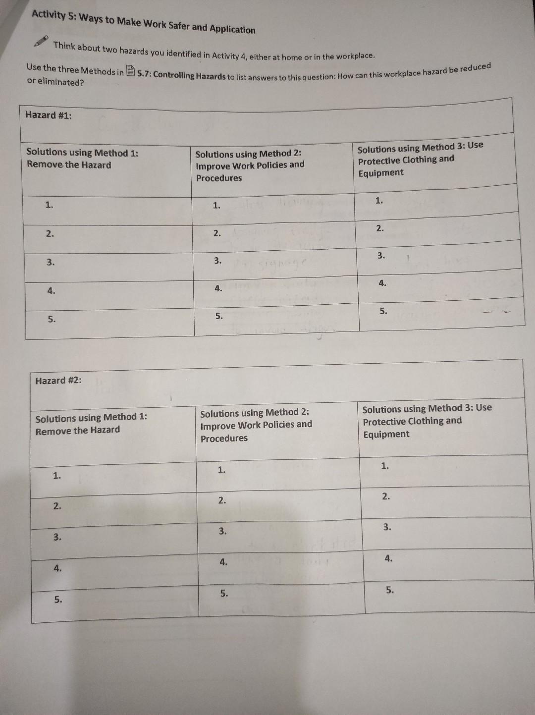 5.6: Work Exposure - Observing Safety in the