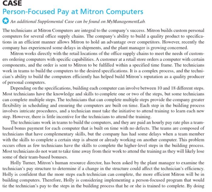 This case question subject is in Human Resource