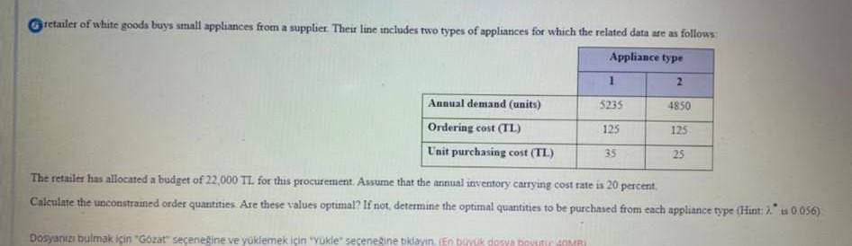 retailer of white goods buys small appliances