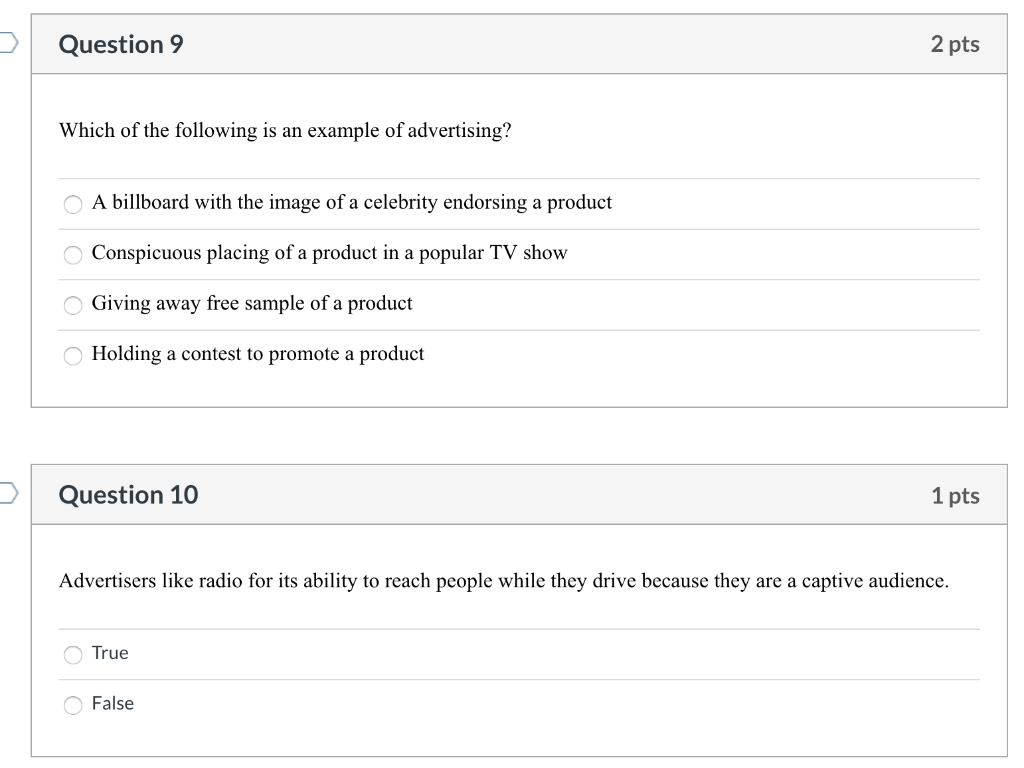 Question 5 1 pts An advantage of celebrity