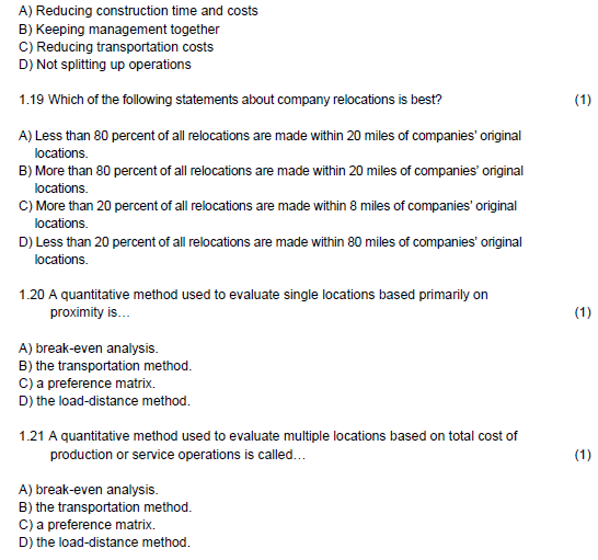 1.18 Which one of the following is usually an