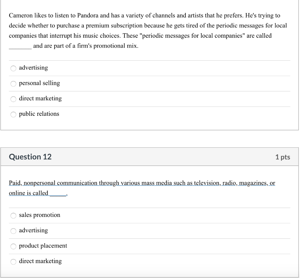 Question 5 1 pts An advantage of celebrity