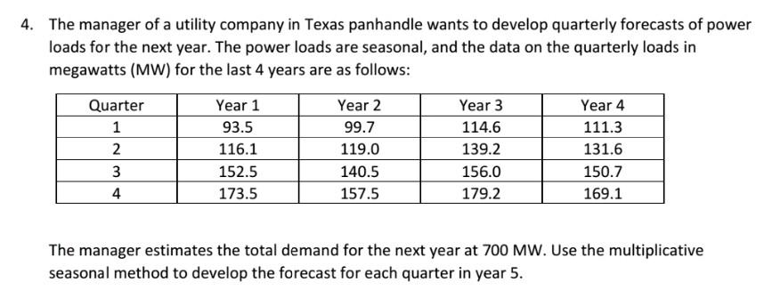 Can I receive help with this? 4. The manager of a
