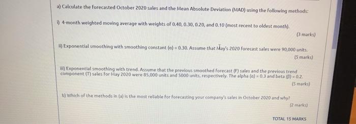 Question 2 Not yet awered Marked out of 15.00 You