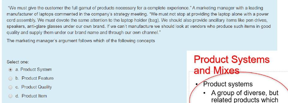 "We must give the customer the full gamut of