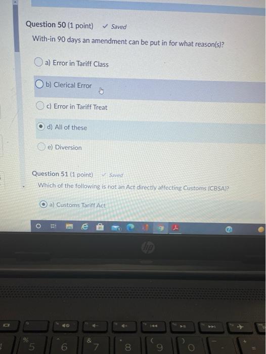 Question 50 (1 point) Saved With-in 90 days an