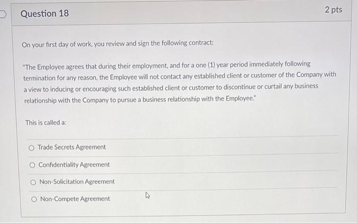 2 pts Question 16 Multiple Answer Options: Select