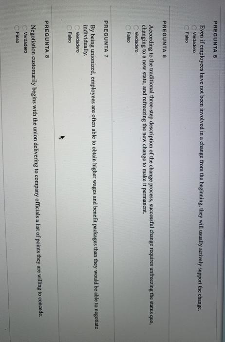PREGUNTA 1 Negotiation is a form of compromise,
