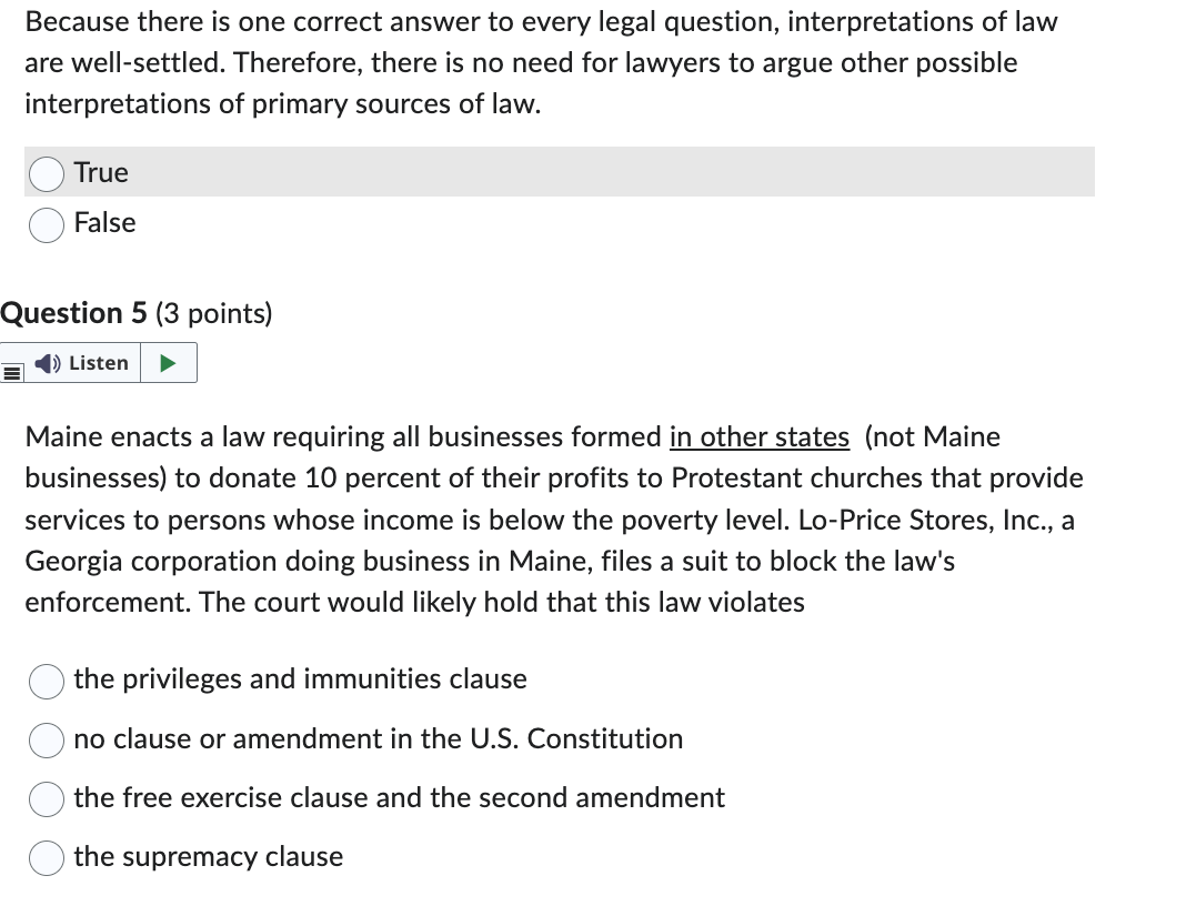 Because there is one correct answer to every