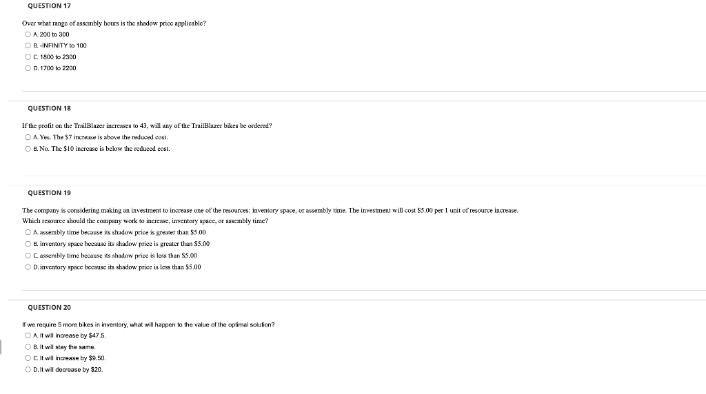 Please use the following information to answer