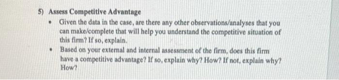 This is for LVMH case study 5) Assess Competitive