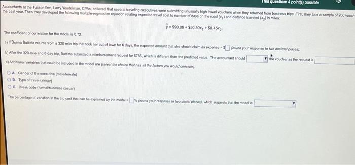 a through d This question: 4 points) possible