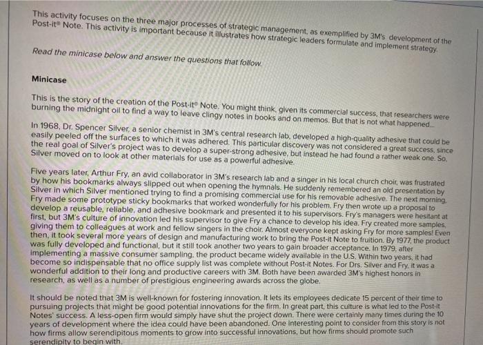 This activity focuses on the three major