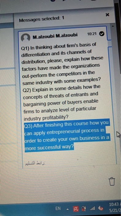 x Messages selected: 1 10-21 M.alzoubi Malzoubi