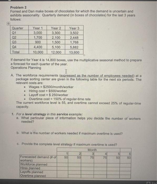 Problem 2 Forrest and Dan make boxes of