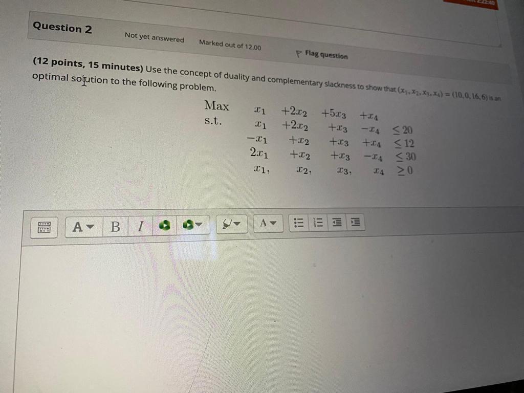 (12 points, 15 minutes) Use the concept of