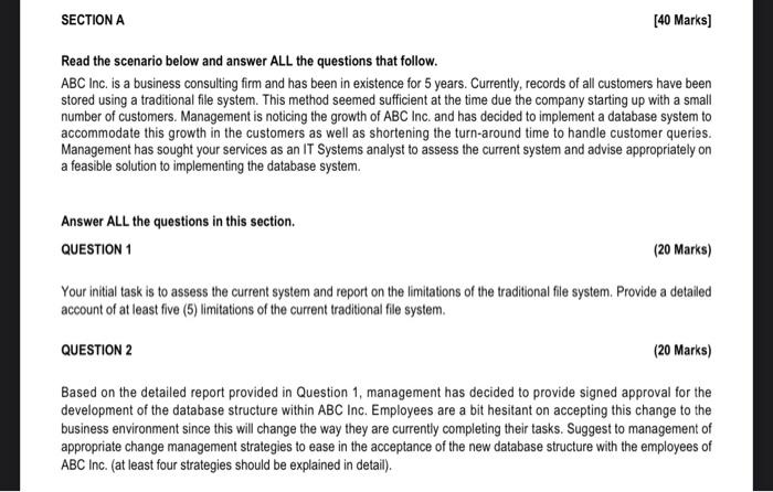 please answer question 2 in full worth 20marks.