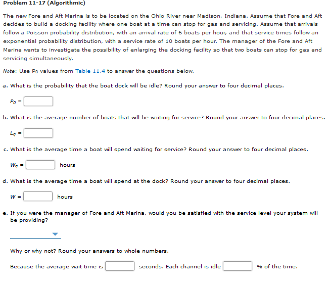Problem 11-17 (Algorithmic) The new Fore and Aft