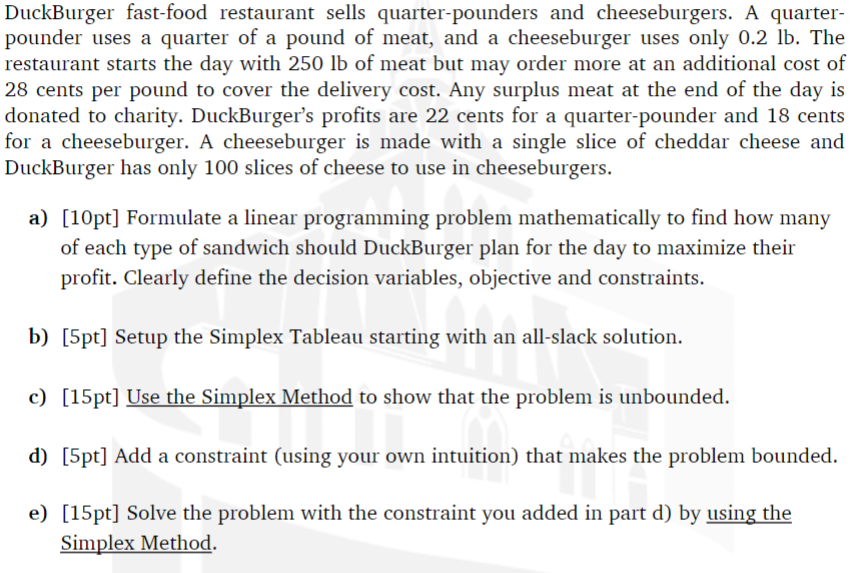 DuckBurger fast-food restaurant sells