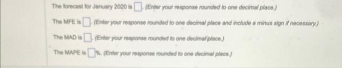 Develop a three-period moving average forecast