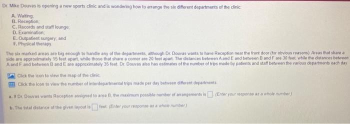 answer A and B. Dr. Mike Douvas is opering a new