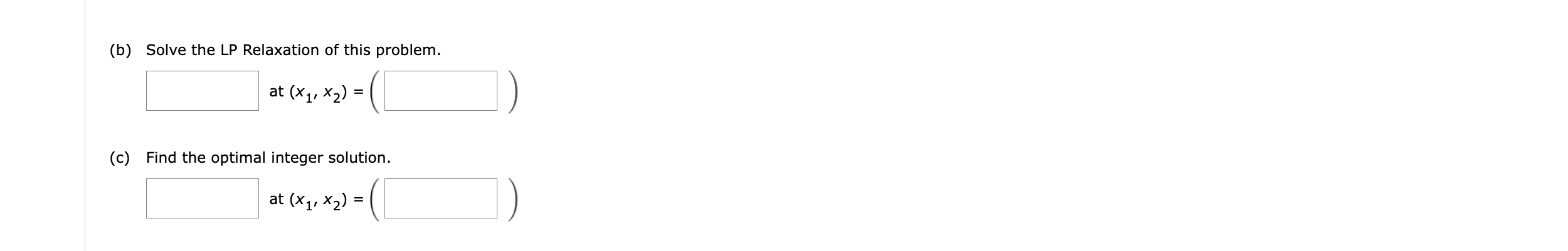 Consider the following all-integer linear