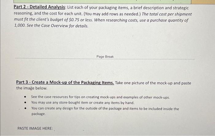 Case: Fueled Supplements Part 1 (Packaging) Case