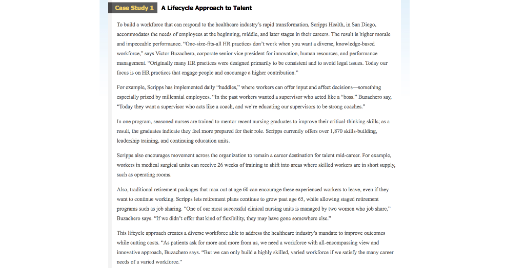 Read Case Study 1: A Lifecycle Approach to Talent