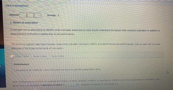 Back to Assignment Attempts Average 4 1. Basics