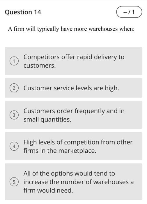 14-17 answer asap A firm will typically have more