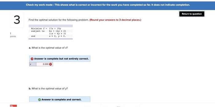 Check my work mode : This shows what is correct
