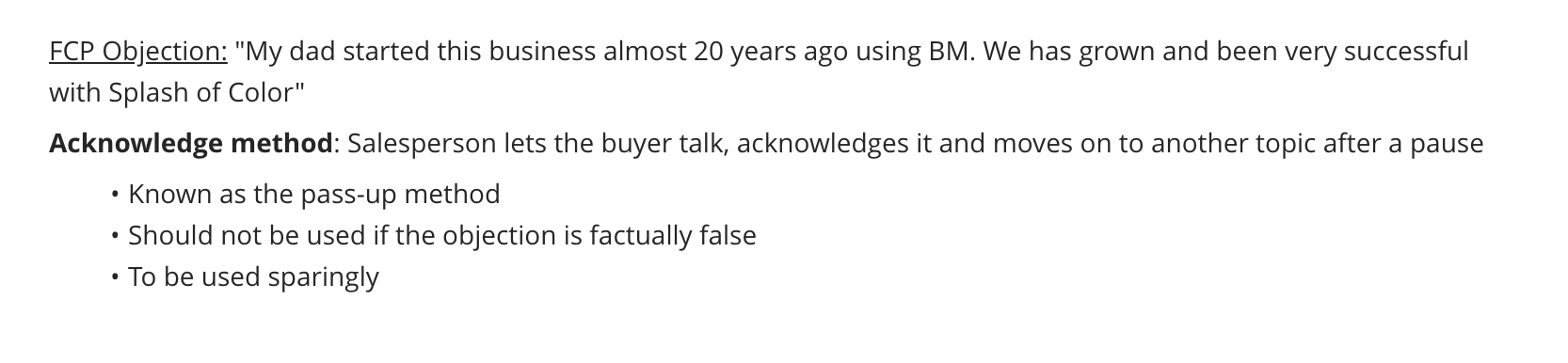 FCP Objection: "Will this charge account work