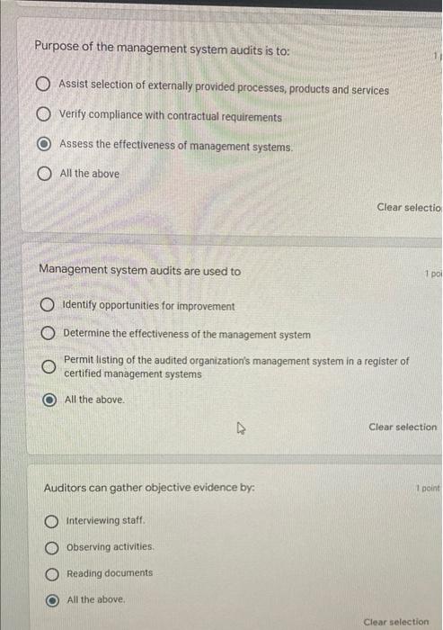 only the answer please Purpose of the management