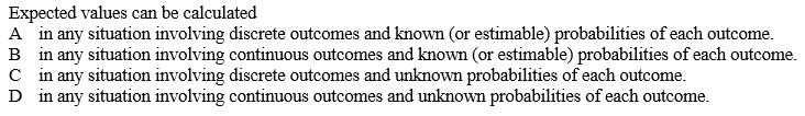 Please select an answer A through D. Expected